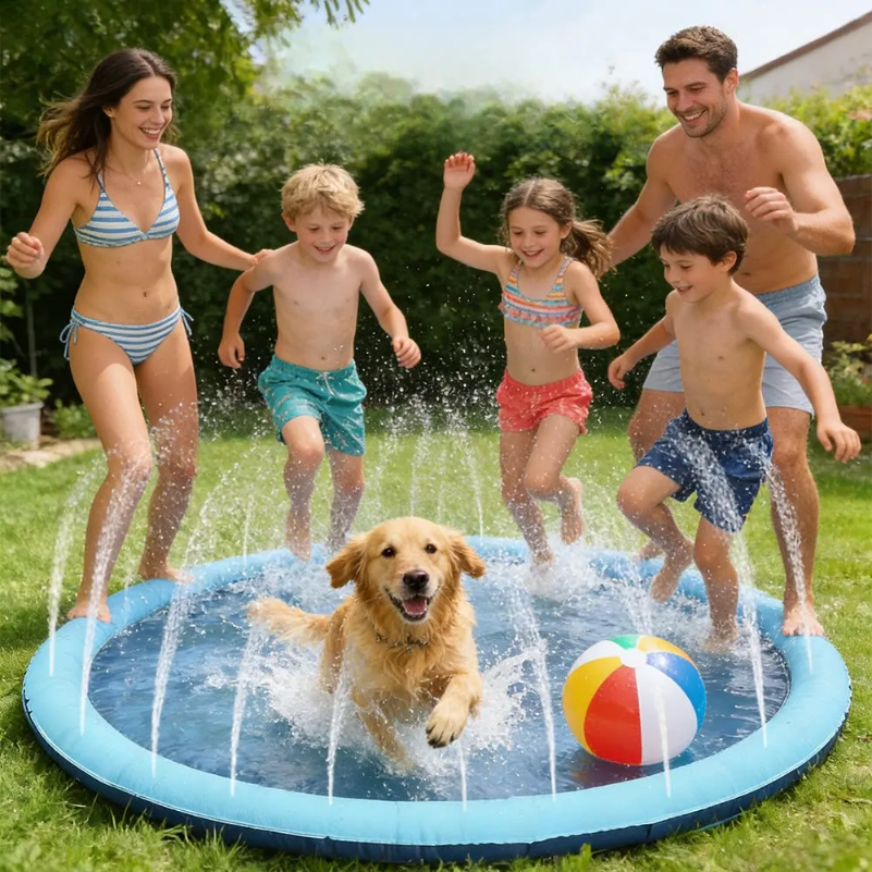 Sprinkler Splash Pad - حصيرة رشاش مياه قابلة للنفخ سميكة