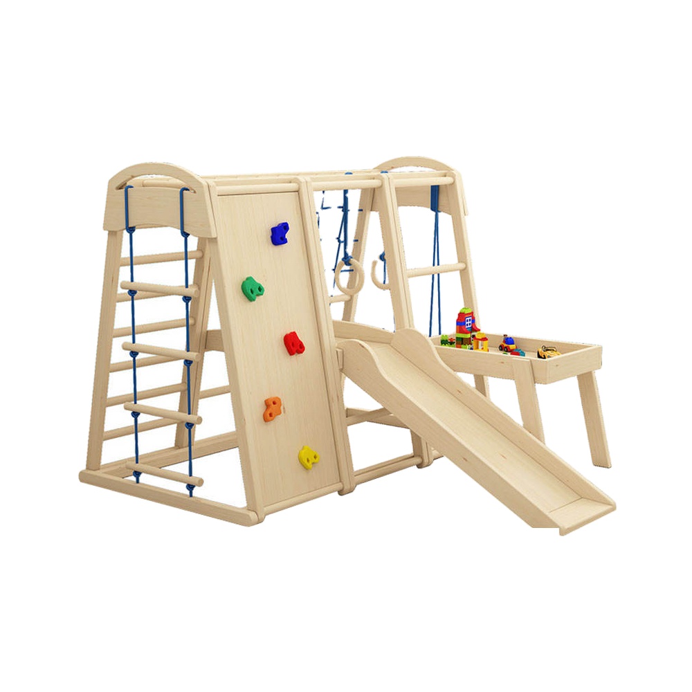 Kids Outdoor Gym Equipment - إطار تسلق خشبي للأطفال للاستخدام الداخلي