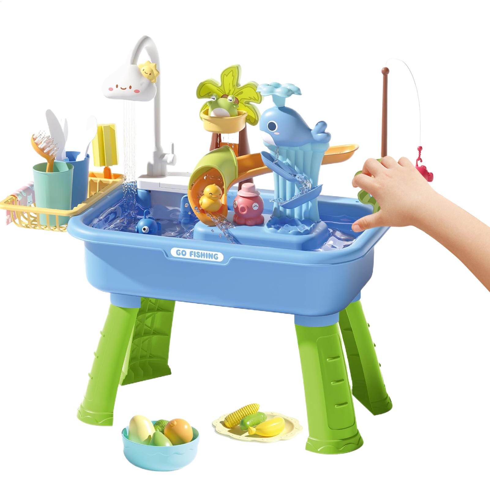 Kids Outdoor Water Play Table - ألعاب مطبخ الأطفال الكهربائية، طاولة لعب