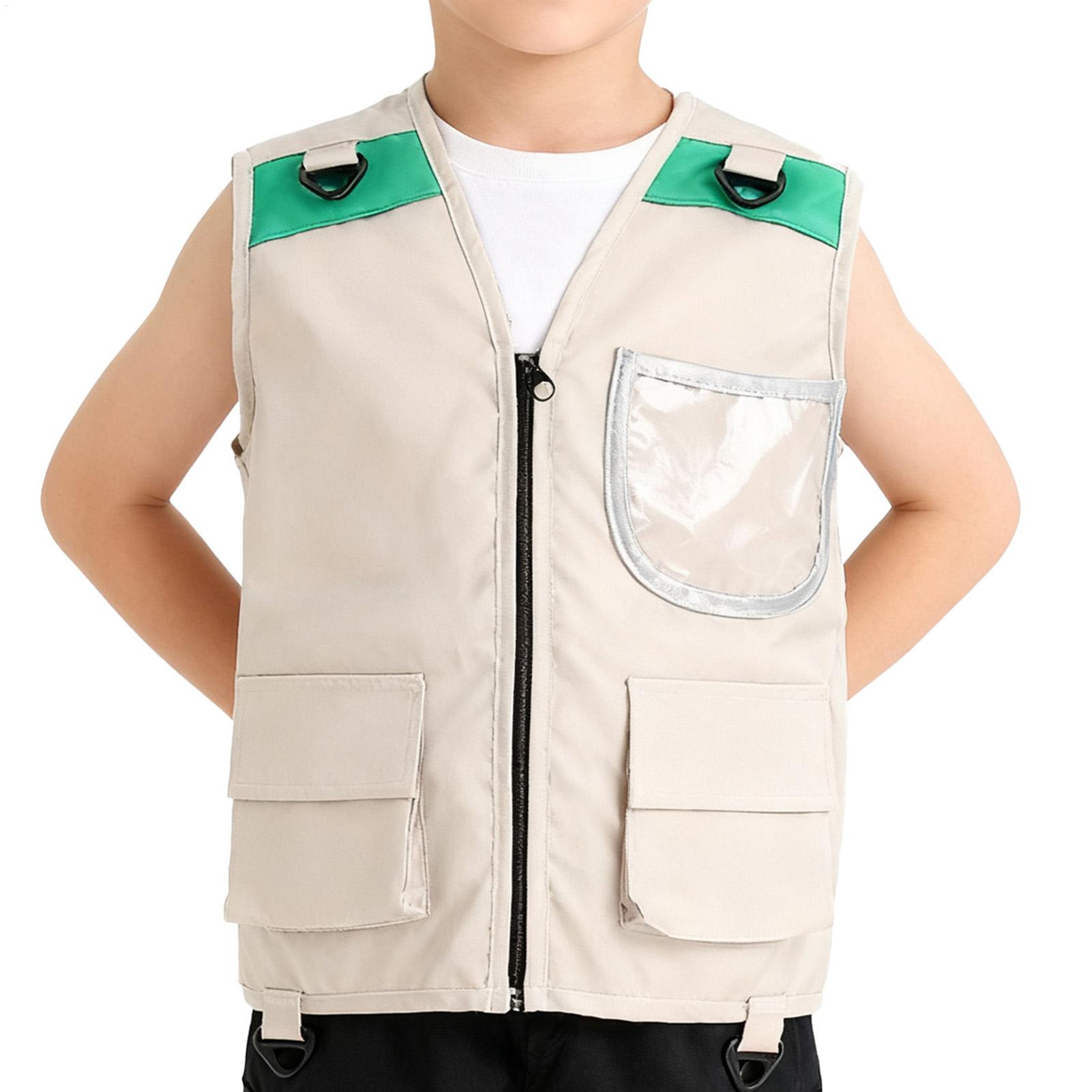 Kids Outdoor Explorer Kit - سترة استكشافية للأطفال، زي سفاري، سترة