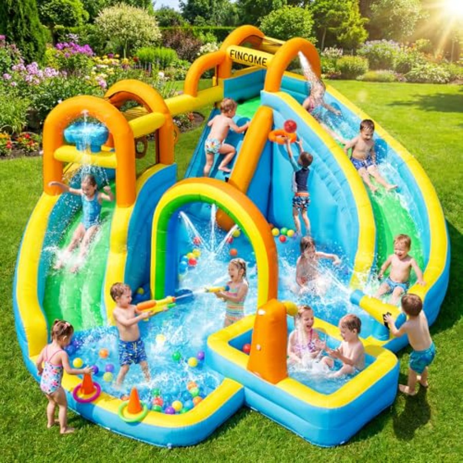 Kids Outdoor Park - منزلق مائي قابل للنفخ للأطفال للاستخدام