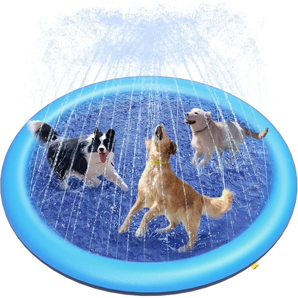 Sprinkler Splash Pad - حصيرة لعب مائية سميكة للاستخدام الخارجي،