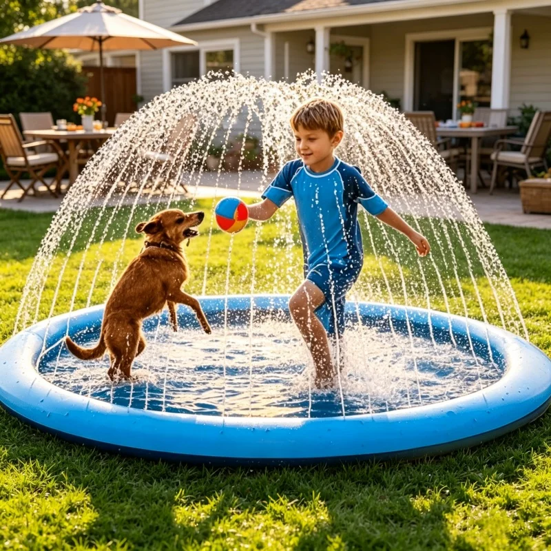 Sprinkler Splash Pad - حصيرة رش الماء القابلة للنفخ الكبيرة