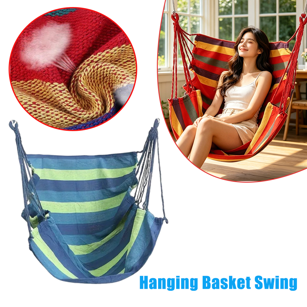 Kids Outdoor Hammock - كرسي معلق للاستخدام الخارجي والداخلي، أرجوحة