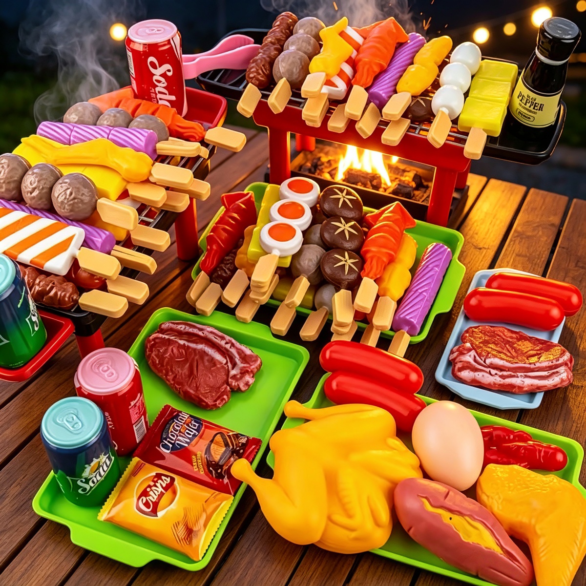Kids Outdoor Bbq - ألعاب محاكاة الشواء للأطفال من بي