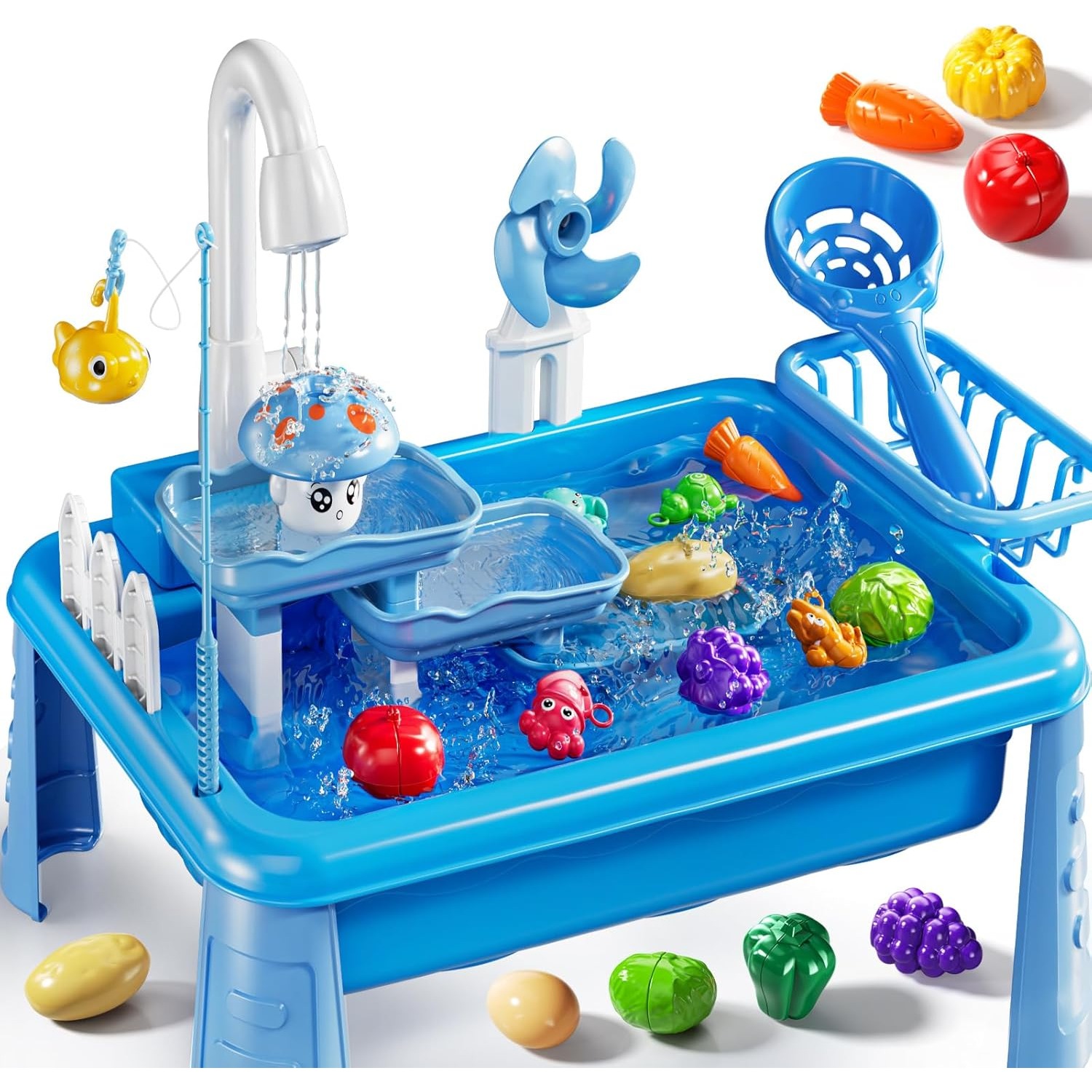 Kids Outdoor Water Play Table - طاولة ماء للعب الأطفال مع حوض