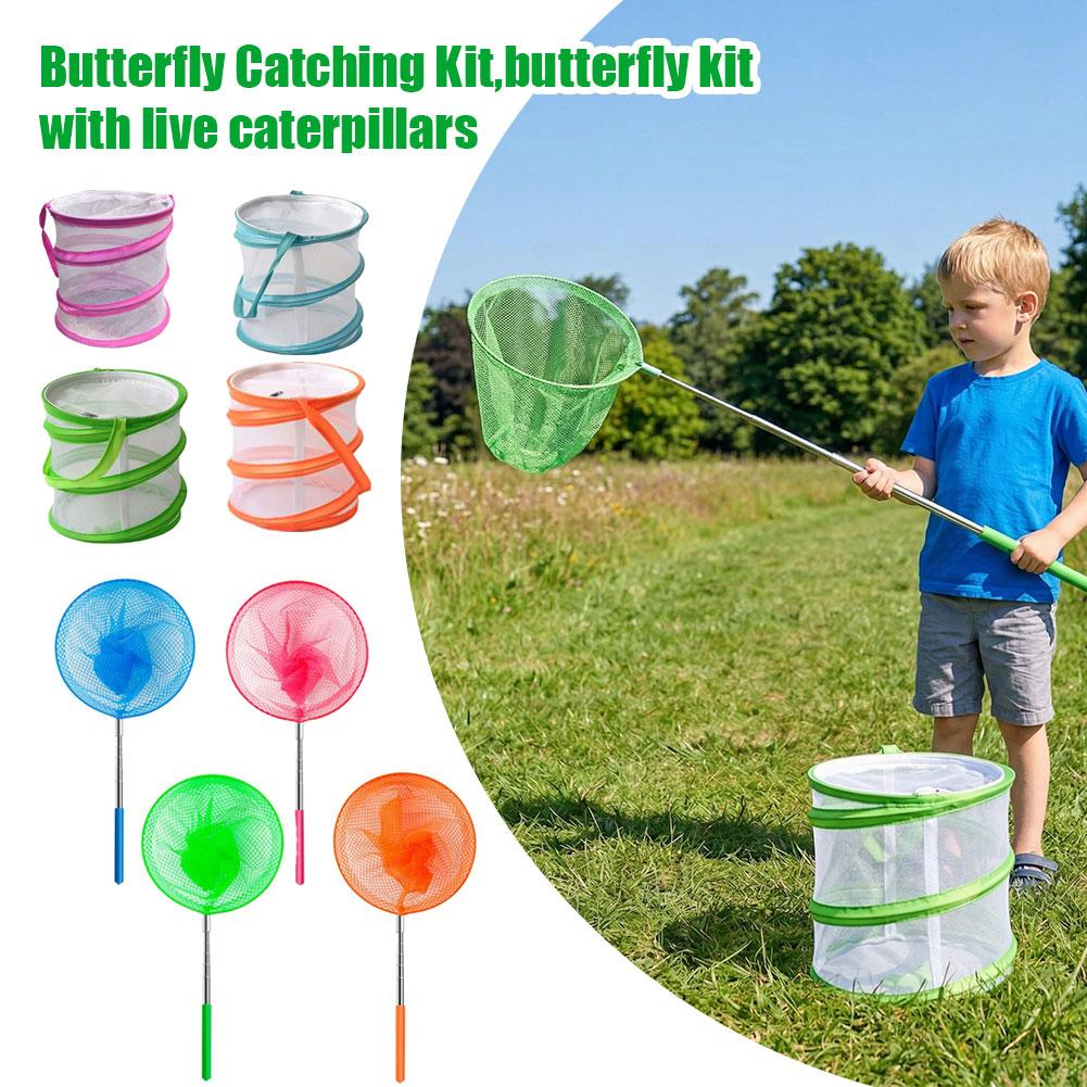 Kids Outdoor Explorer Kit - طقم صيد الفراشات للأطفال، قفص حشرات