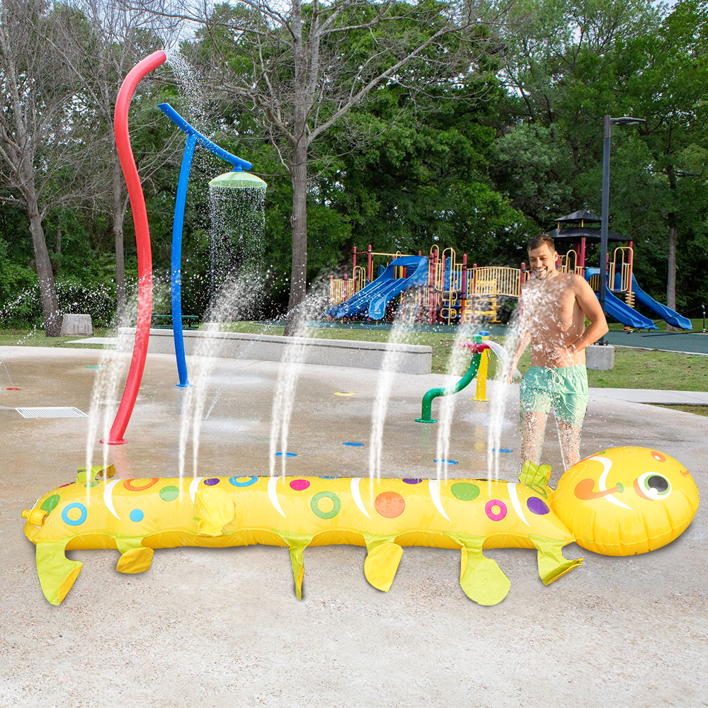 بساط رشاش مياه كاتربيلر للأطفا - مراجعة Sprinkler Splash Pad وسعره
