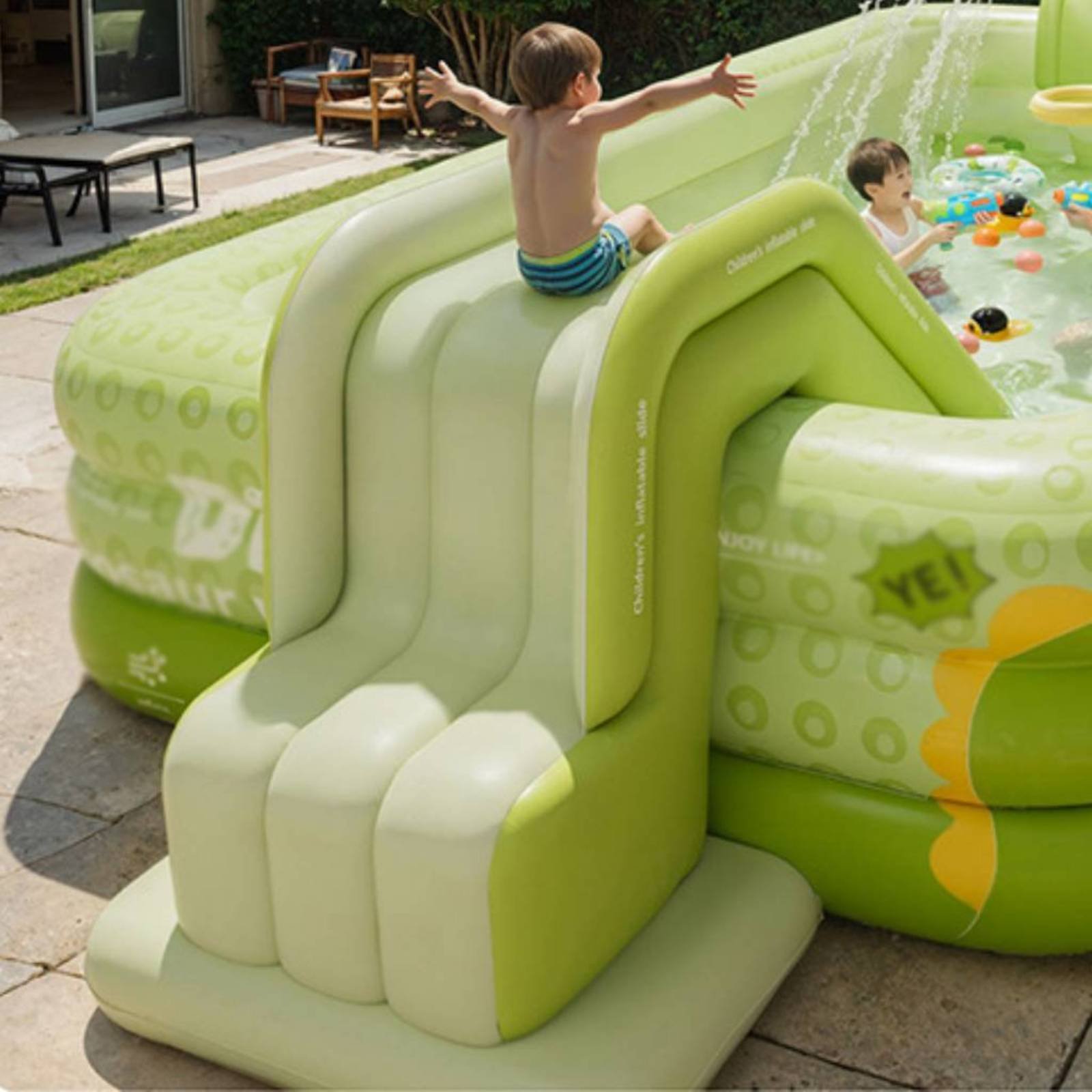 زحليقة مسبح قابلة للنفخ، حديقة - مراجعة Kids Outdoor Park وسعره