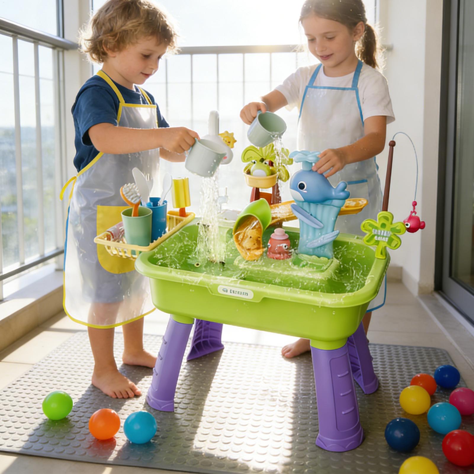 ألعاب مطبخ الأطفال الكهربائية  - مراجعة Kids Outdoor Water Play Table وسعره