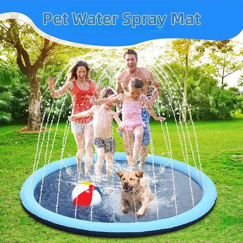 حصيرة رشاش مياه قابلة للنفخ سم - مراجعة Sprinkler Splash Pad وسعره
