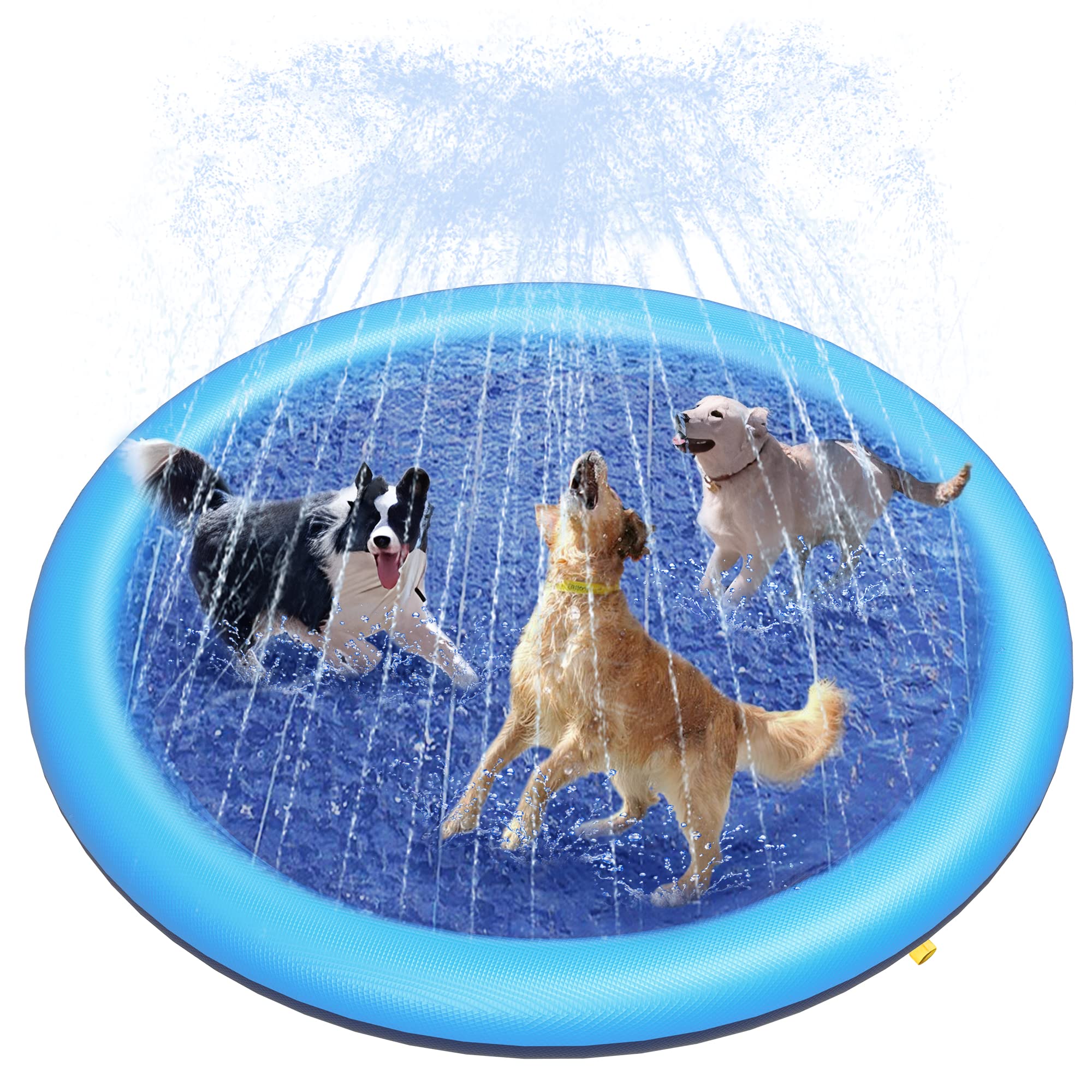 حصيرة رش ماء سميكة للكلاب، لعب - مراجعة Sprinkler Splash Pad وسعره