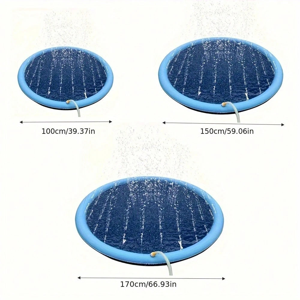 حصيرة رش ماء سميكة للكلاب، لعب - مراجعة Sprinkler Splash Pad وسعره