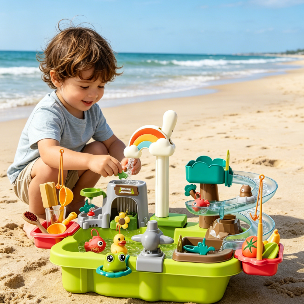 مجموعة ألعاب مائية للأطفال 38/ - مراجعة Kids Outdoor Water Play Table وسعره
