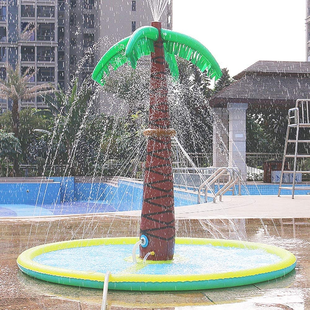 بساط رشاش مياه قابل للنفخ على  - مراجعة Sprinkler Splash Pad وسعره