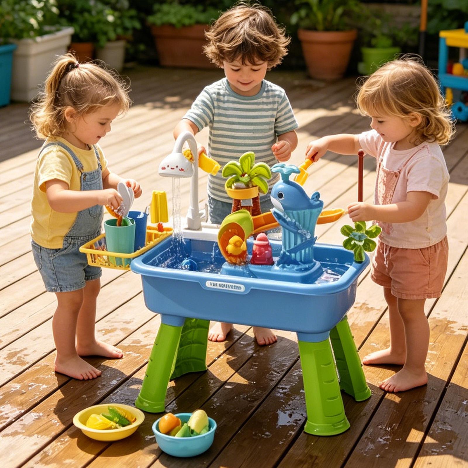 ألعاب مطبخ الأطفال الكهربائية، - مراجعة Kids Outdoor Water Play Table وسعره