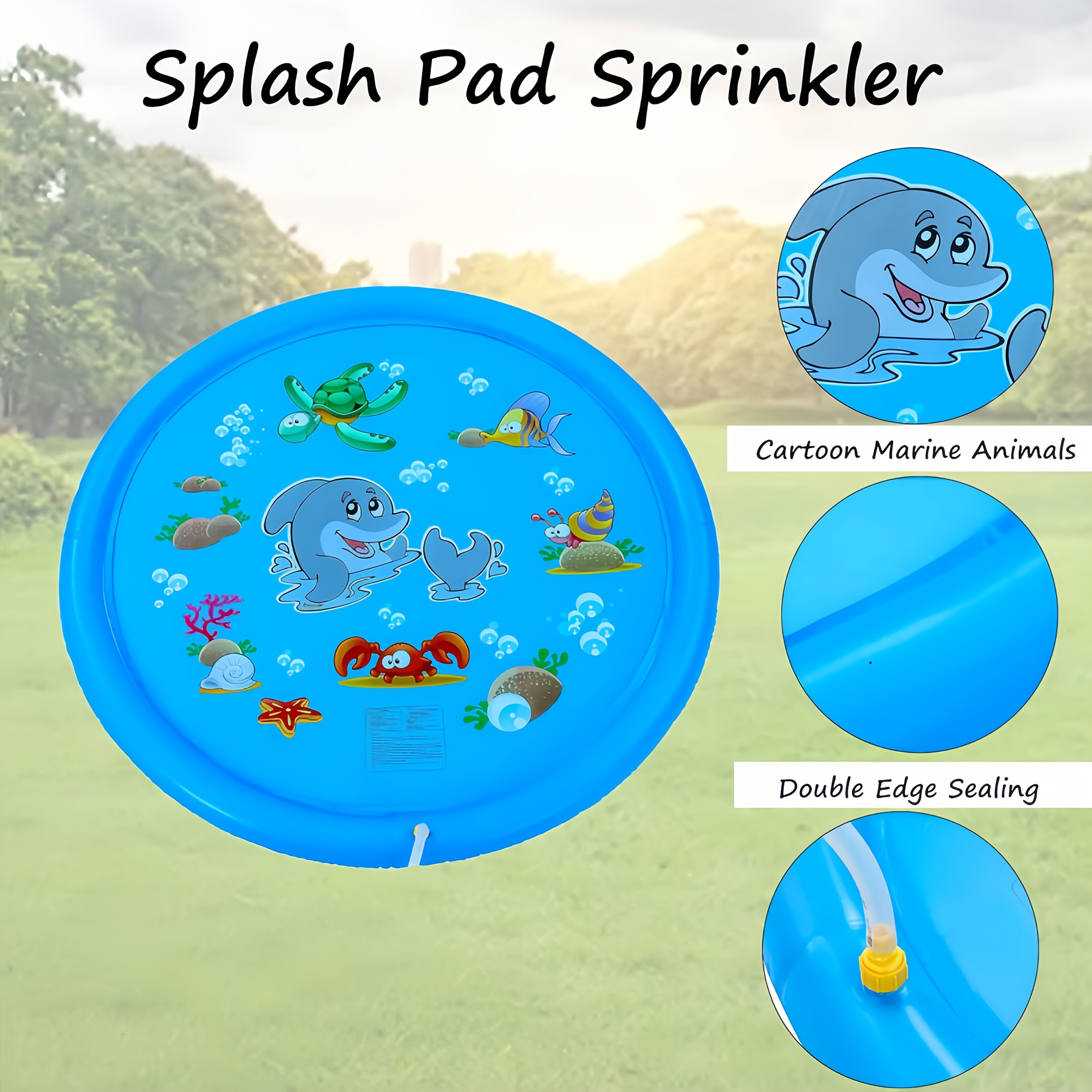 بولي كلوريد الفينيل نفخ سبلاش  - مراجعة Sprinkler Splash Pad وسعره