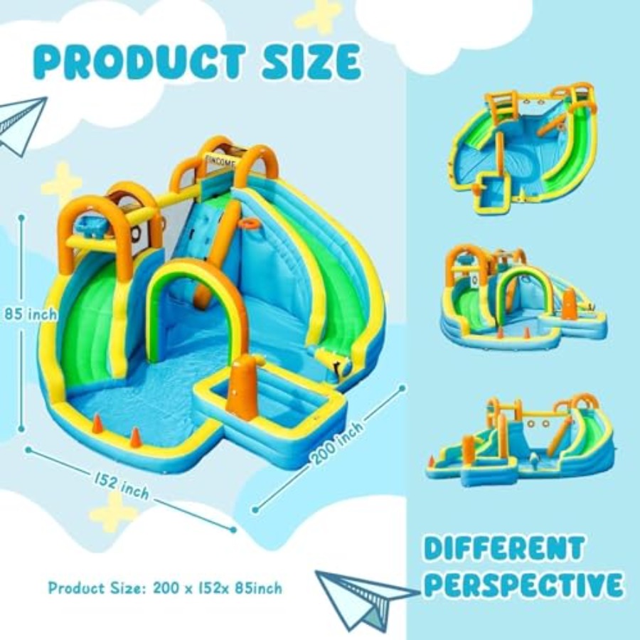 منزلق مائي قابل للنفخ للأطفال  - مراجعة Kids Outdoor Park وسعره