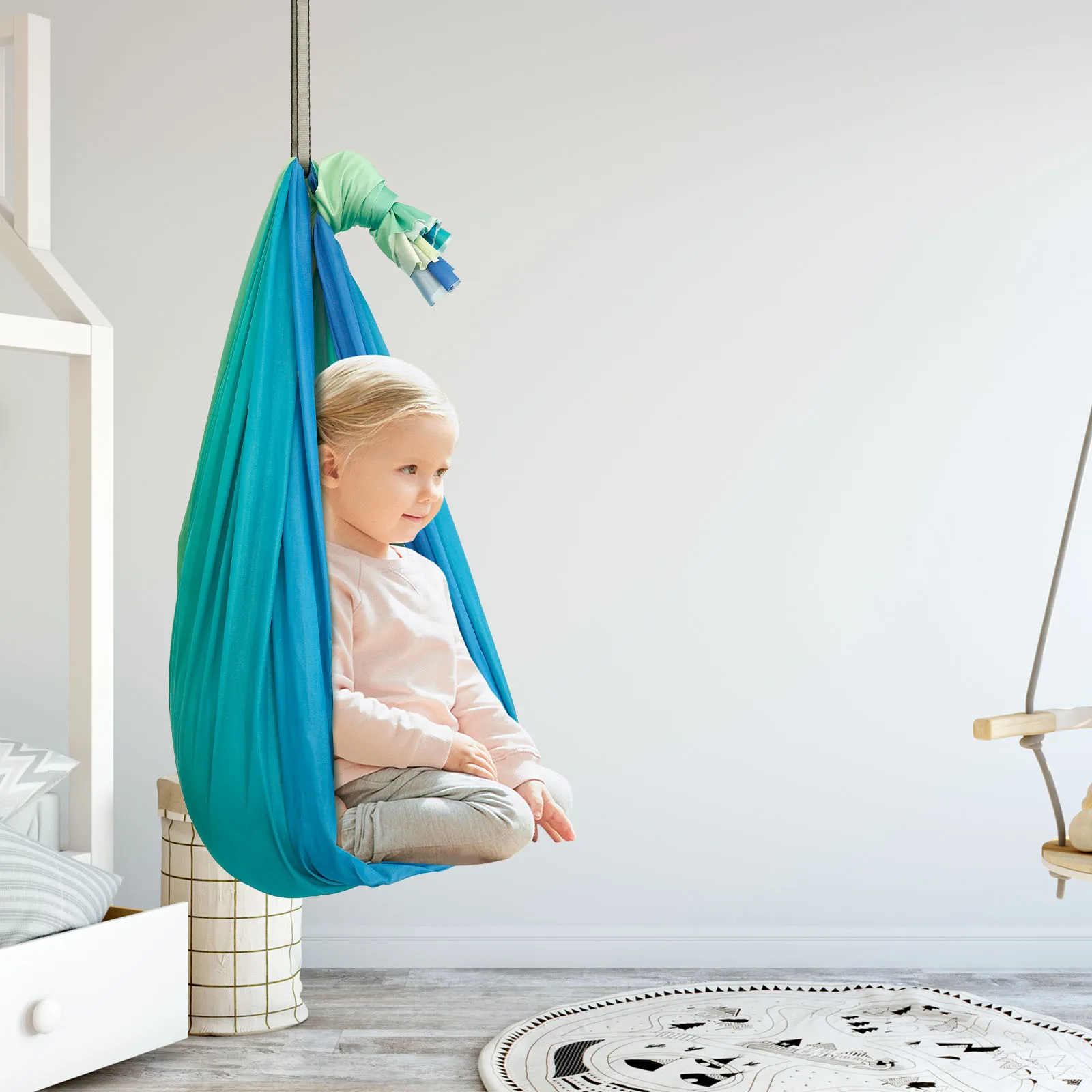 أرجوحة حسية مزدوجة الطبقات للأ - مراجعة Kids Outdoor Hammock وسعره