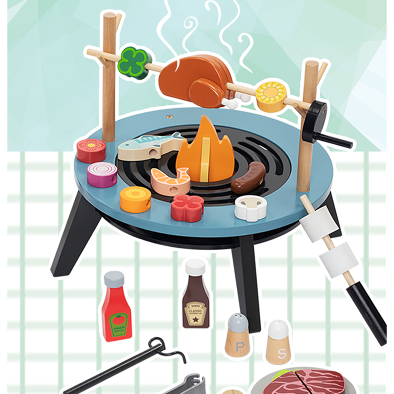 مجموعة لعب الشواء الخشبية للأط - مراجعة Kids Outdoor Bbq وسعره