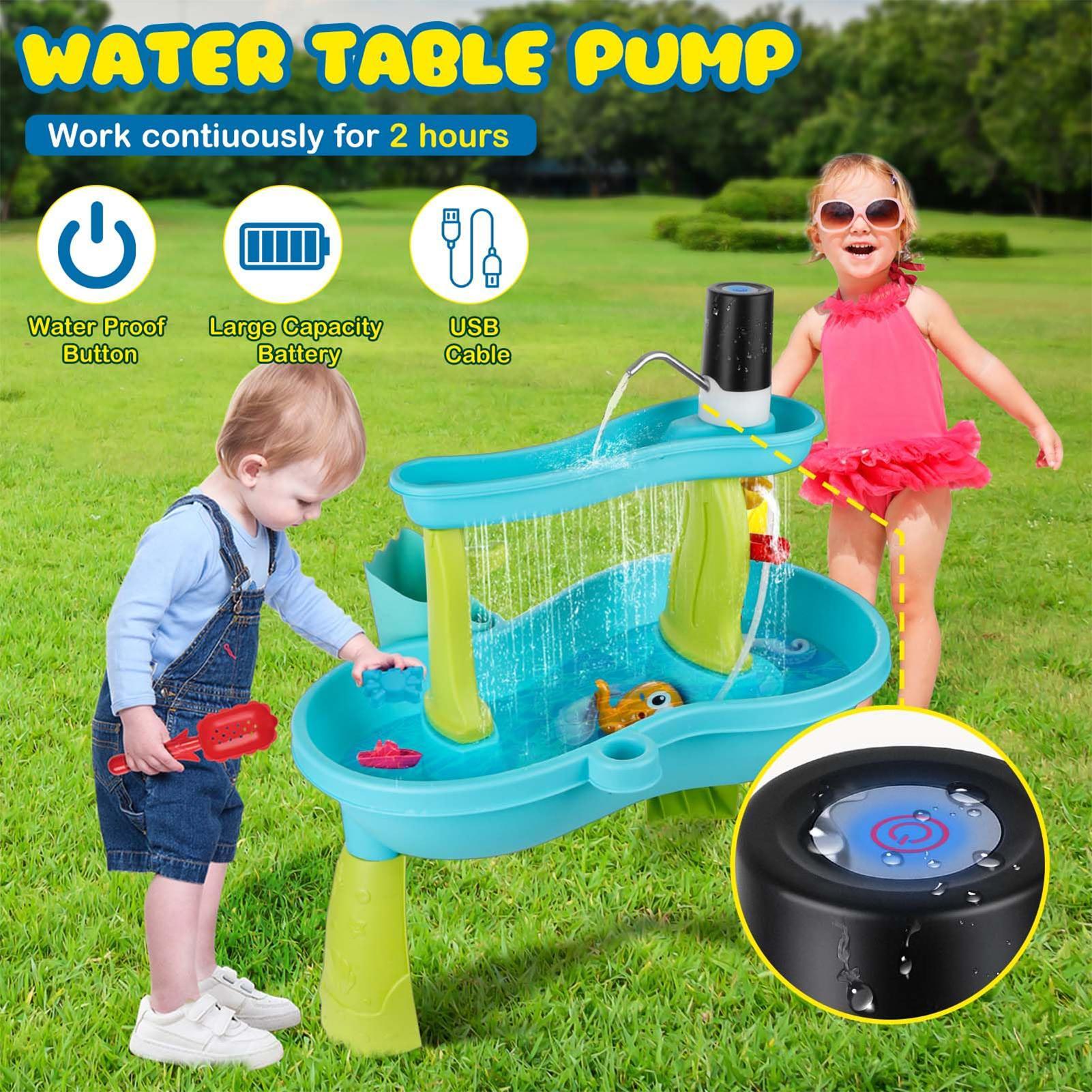 مضخة مياه صغيرة لاسلكية قابلة  - مراجعة Kids Outdoor Water Play Table وسعره