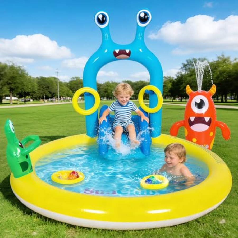حوض رش مائي قابل للنفخ - مركز  - مراجعة Sprinkler Splash Pad وسعره