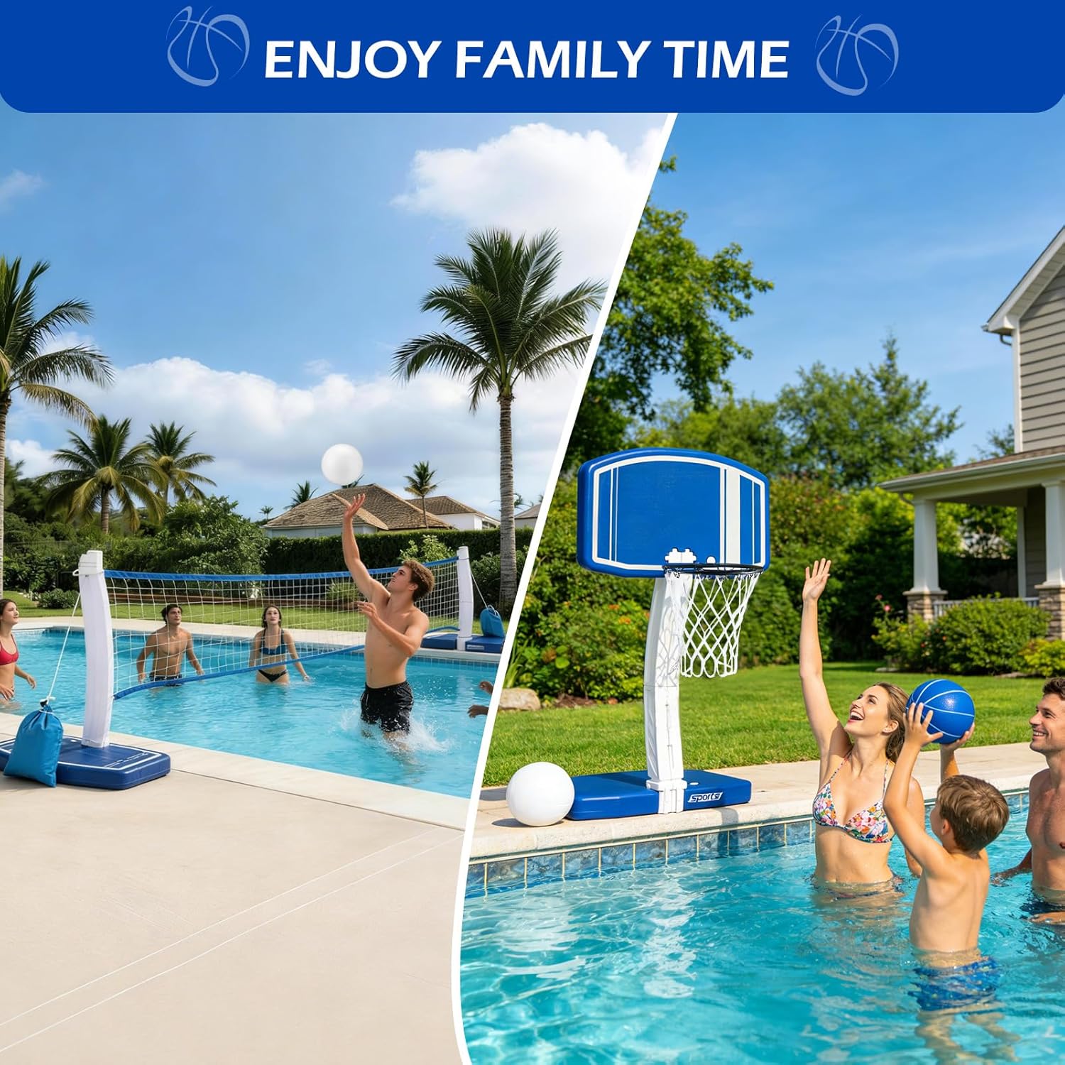 حلقة كرة سلة وشبكة كرة طائرة 2 - مراجعة Kids Outdoor Volleyball Net وسعره
