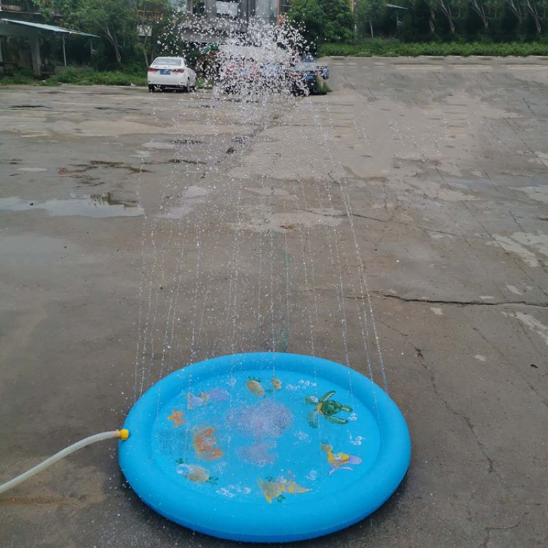حصيرة رش الماء القابلة للنفخ ل - مراجعة Sprinkler Splash Pad وسعره