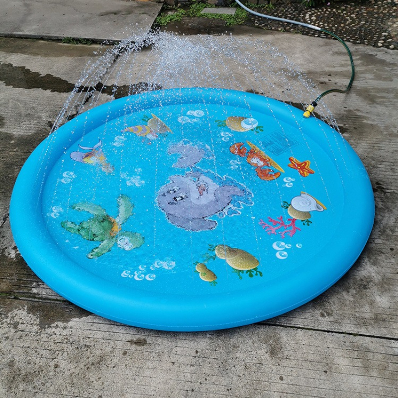 حصيرة رش الماء القابلة للنفخ ل - مراجعة Sprinkler Splash Pad وسعره
