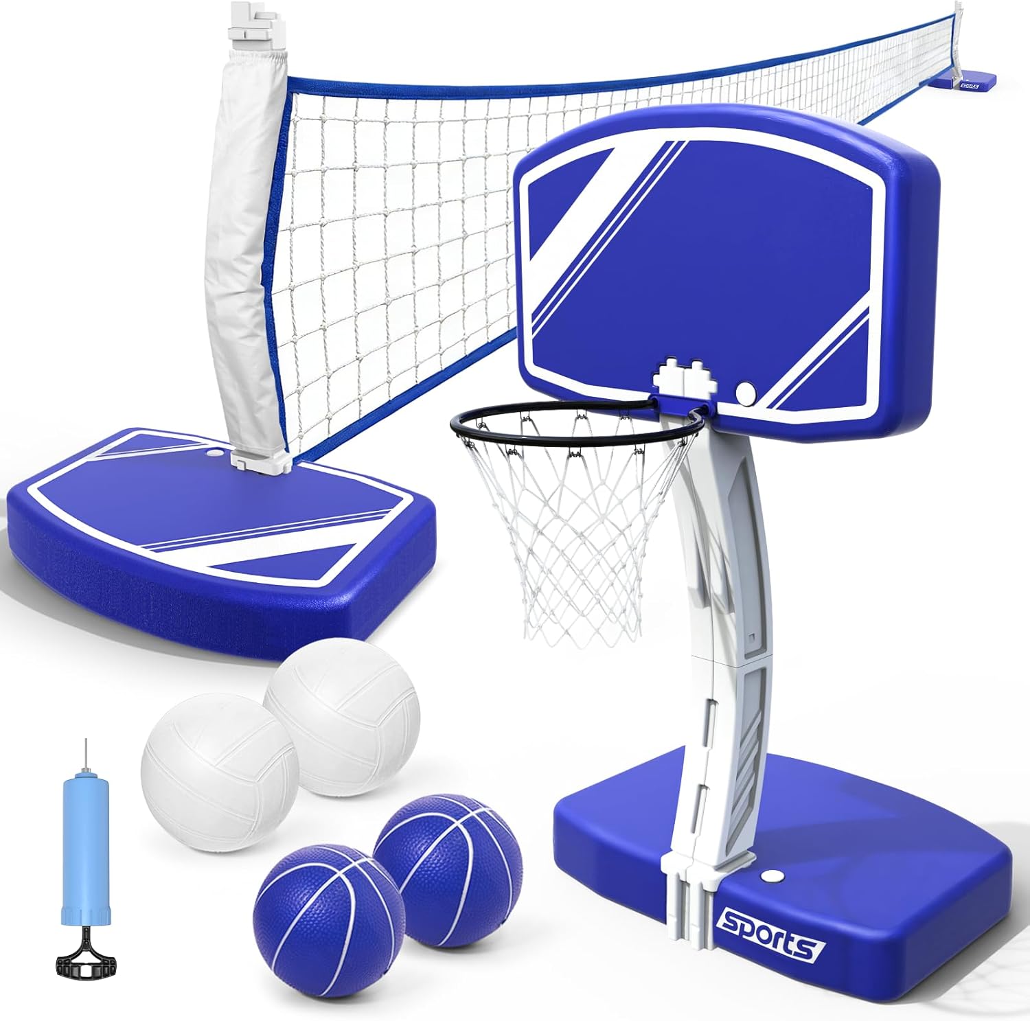 مجموعة 2 في 1: طوق كرة سلة وشب - مراجعة Kids Outdoor Volleyball Net وسعره