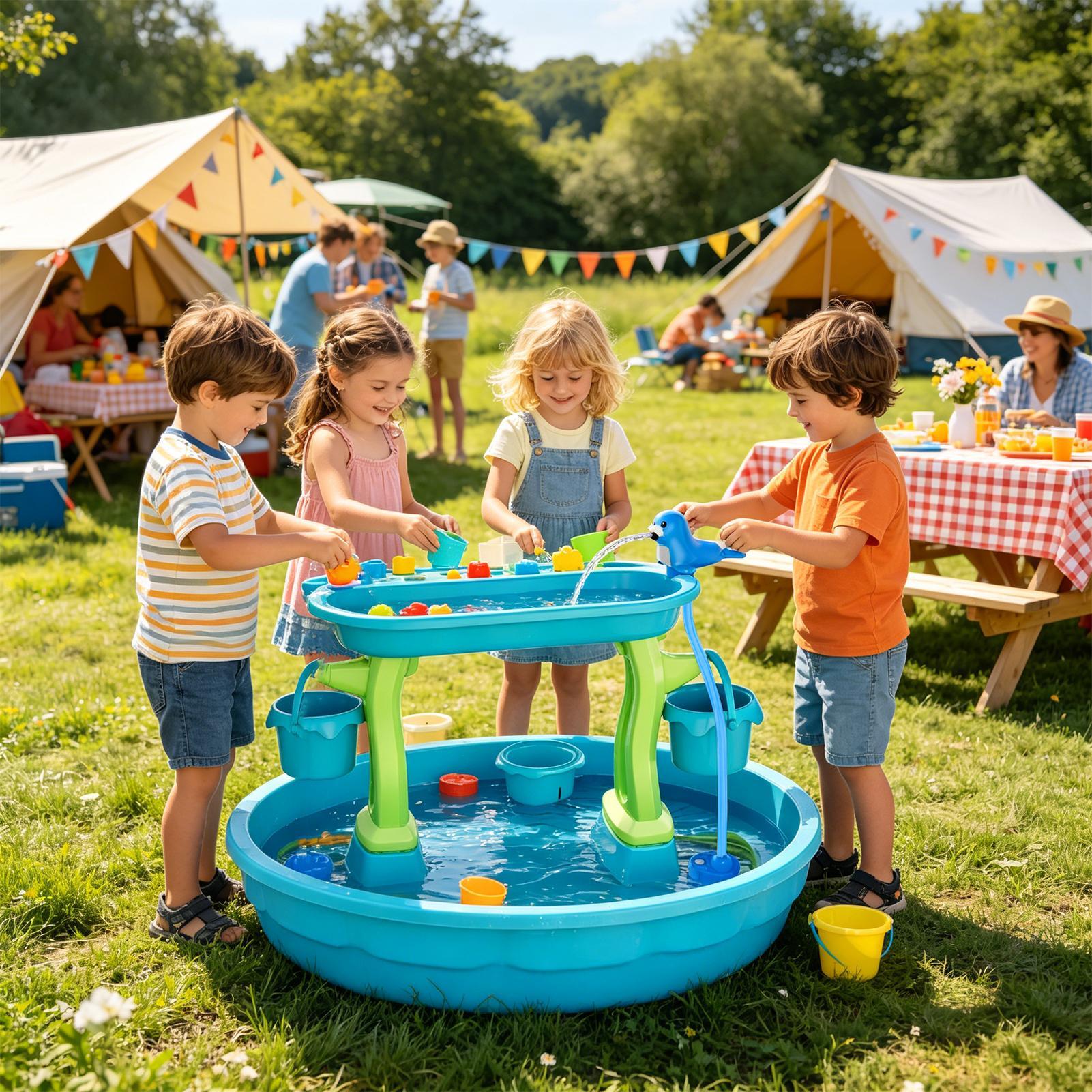 مضخة رش ماء قابلة لإعادة الشحن - مراجعة Kids Outdoor Water Play Table وسعره
