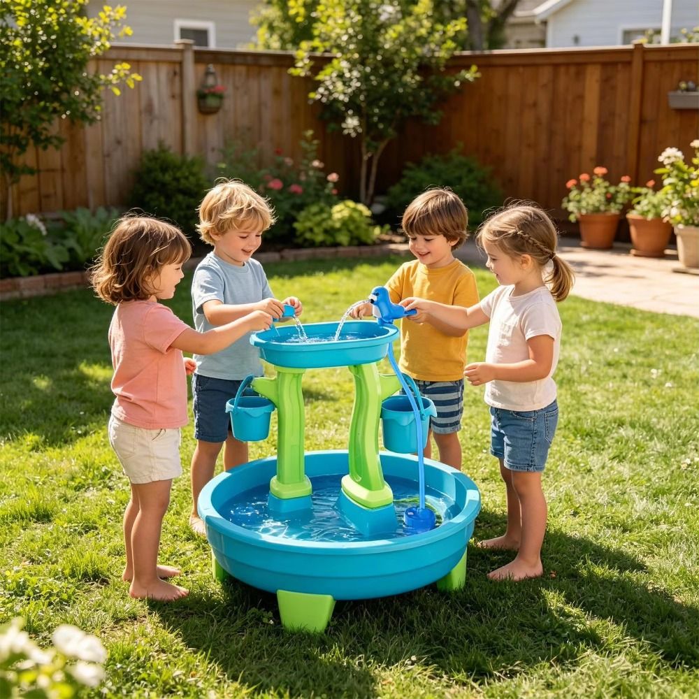 مضخة مياه محمولة للأطفال بدون  - مراجعة Kids Outdoor Water Play Table وسعره