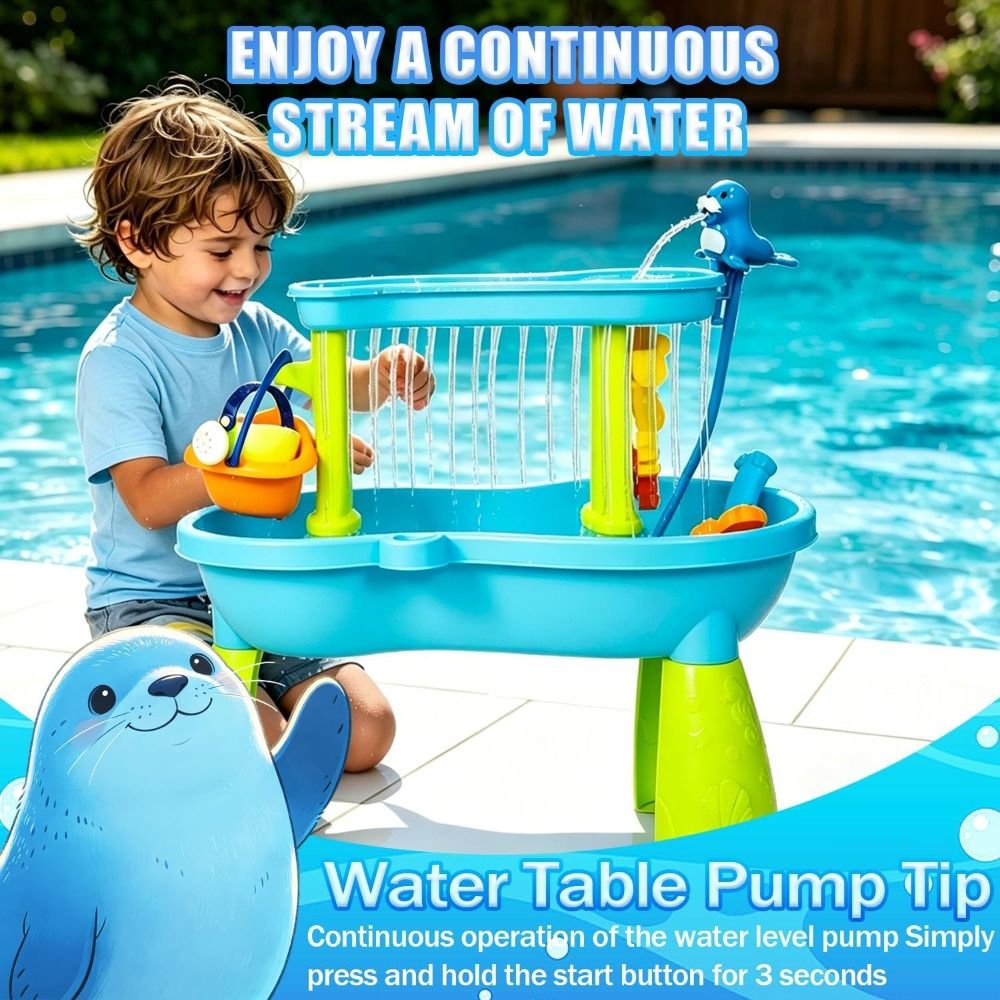 مضخة مياه محمولة للأطفال بدون  - مراجعة Kids Outdoor Water Play Table وسعره