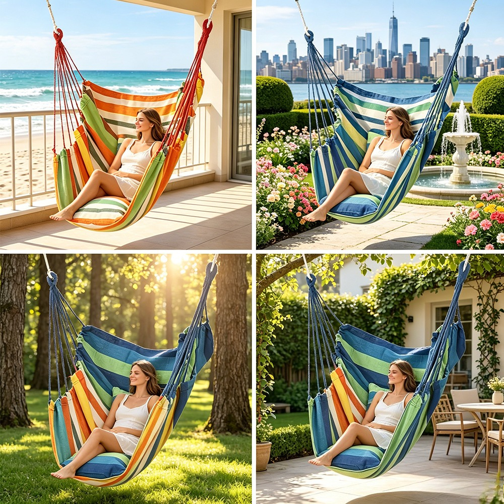 كرسي معلق للاستخدام الخارجي وا - مراجعة Kids Outdoor Hammock وسعره