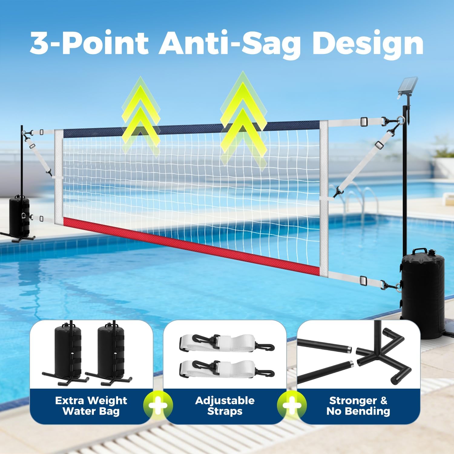 شبكة كرة طائرة مائية قابلة للت - مراجعة Kids Outdoor Volleyball Net وسعره