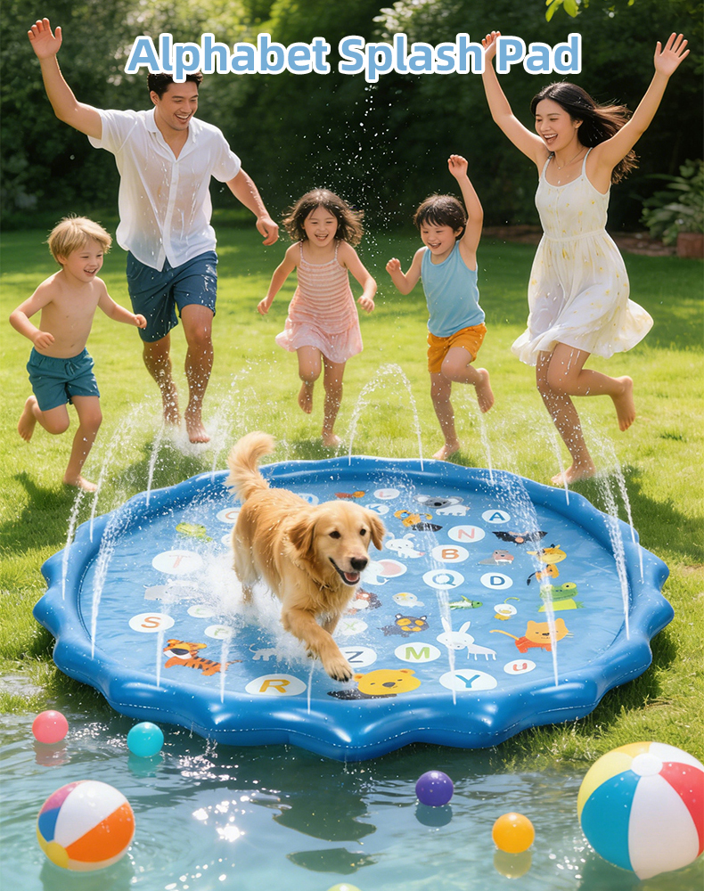 بساط رشاش ماء قابل للنفخ على ش - مراجعة Sprinkler Splash Pad وسعره