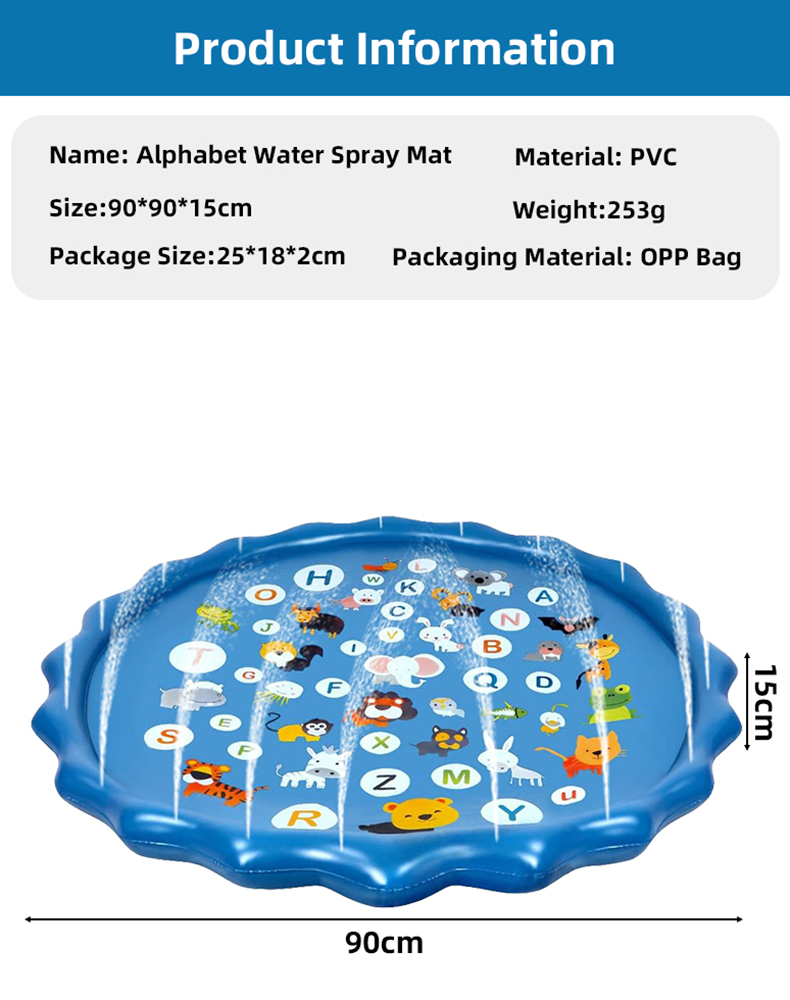 بساط رشاش ماء قابل للنفخ على ش - مراجعة Sprinkler Splash Pad وسعره