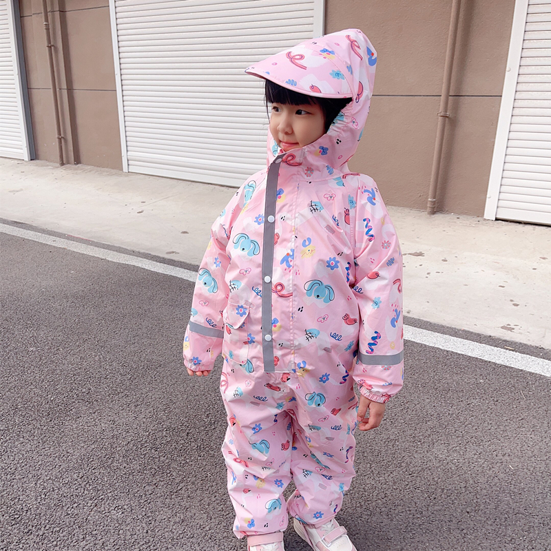 بدلة مطر للأطفال بتصميم كرتوني - مراجعة Kids Outdoor Jumpsuit وسعره