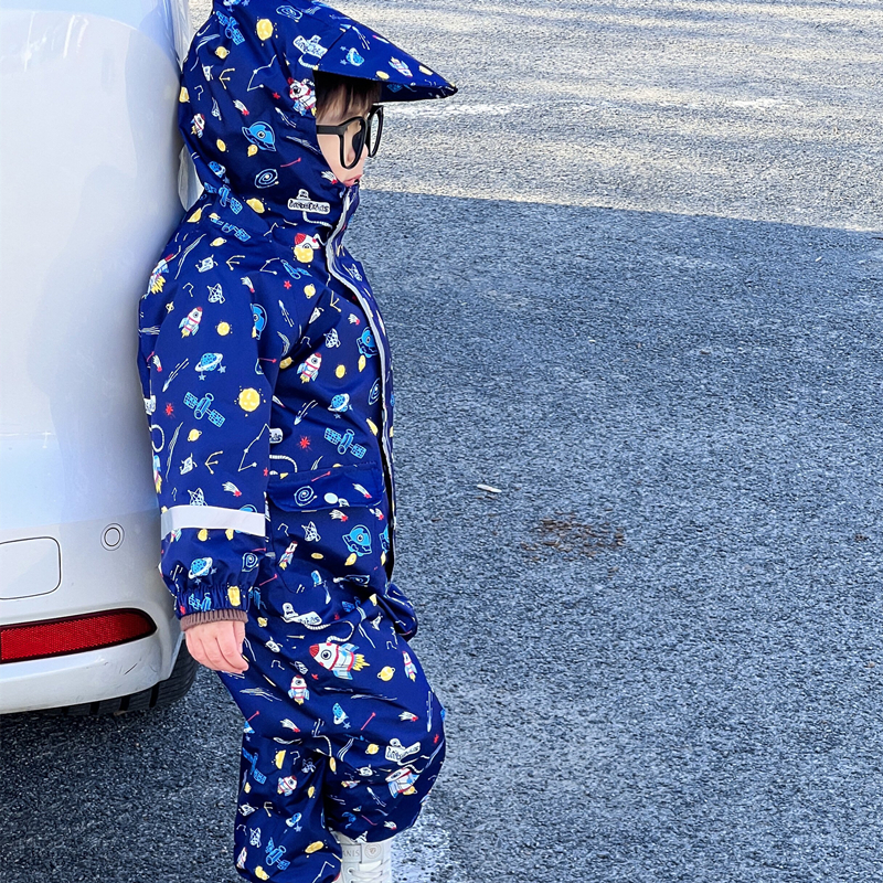 بدلة مطر للأطفال بتصميم كرتوني - مراجعة Kids Outdoor Jumpsuit وسعره
