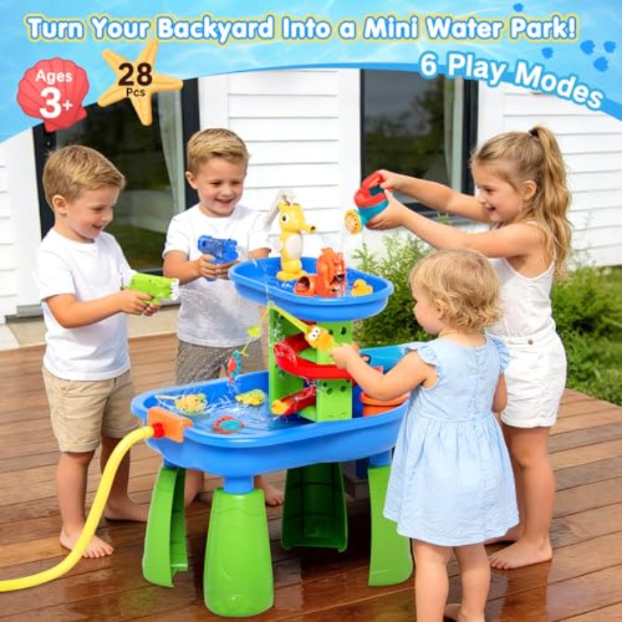 طاولة مائية خارجية للأطفال من  - مراجعة Kids Outdoor Water Play Table وسعره