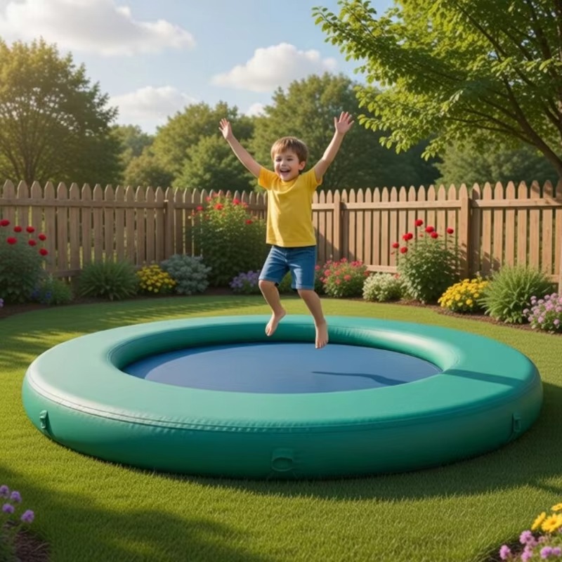 ترامبولين قابل للنفخ مقاوم للر - مراجعة Kids Outdoor Trampoline وسعره