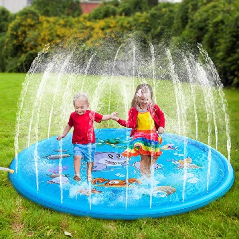 100/170 سنتيمتر الاطفال نفخ ال - مراجعة Sprinkler Splash Pad وسعره