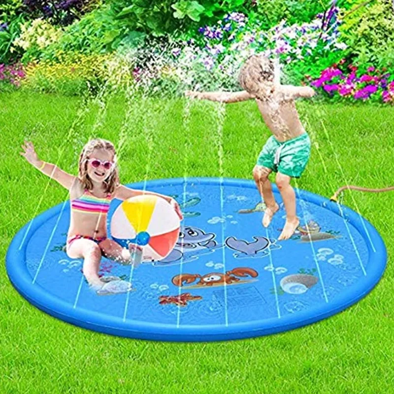 100/170 سنتيمتر الاطفال نفخ ال - مراجعة Sprinkler Splash Pad وسعره