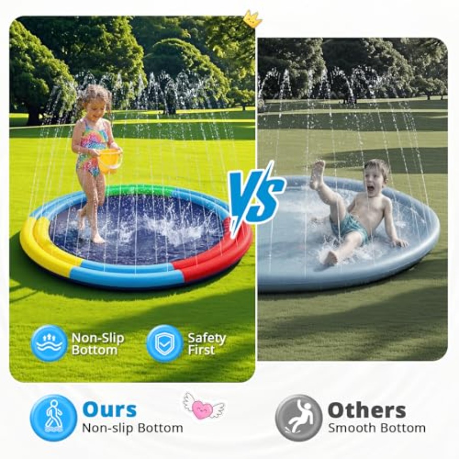 سجادة رش مياه للكلاب، كبيرة جد - مراجعة Sprinkler Splash Pad وسعره