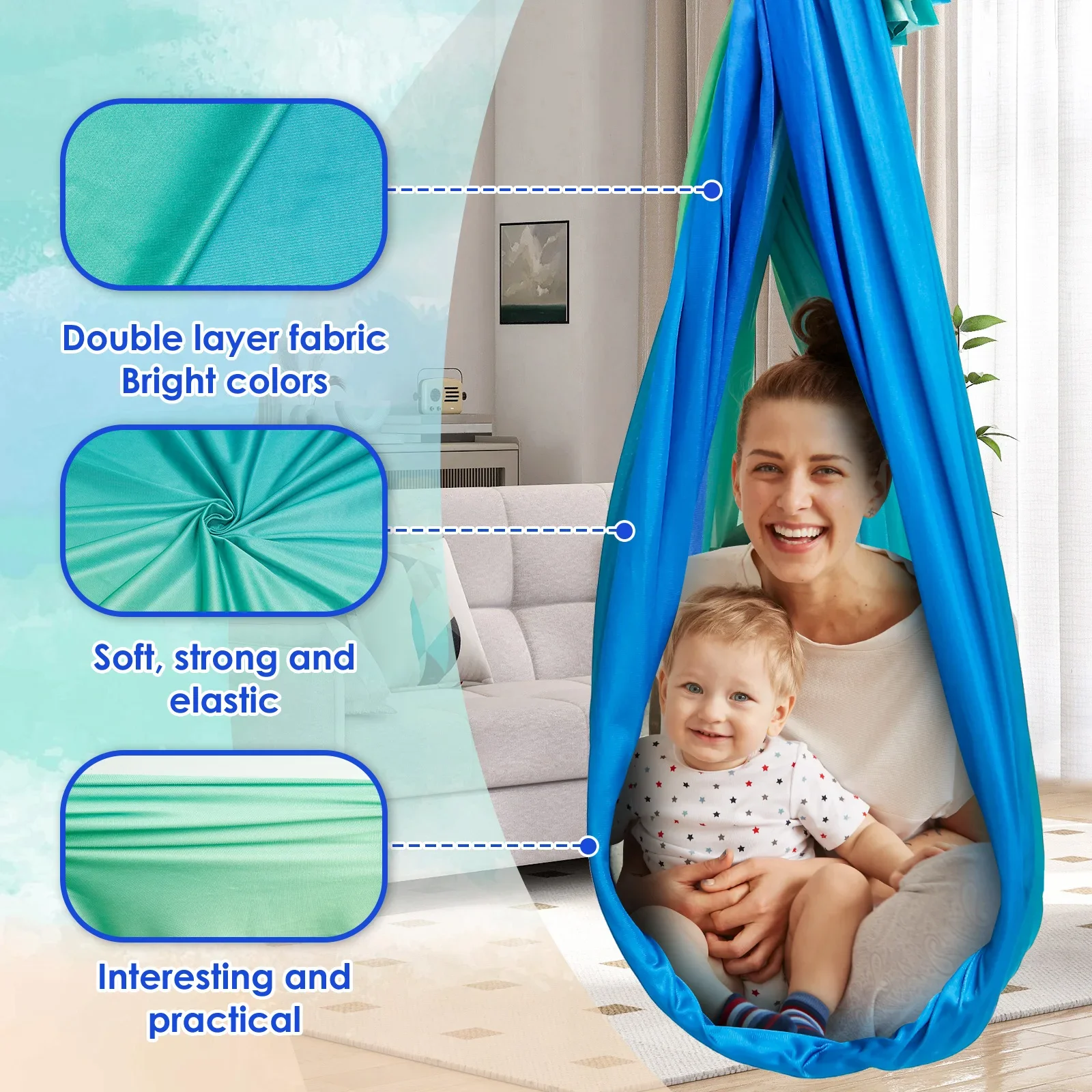 أرجوحة حسية مريحة للأطفال، أرج - مراجعة Kids Outdoor Hammock وسعره
