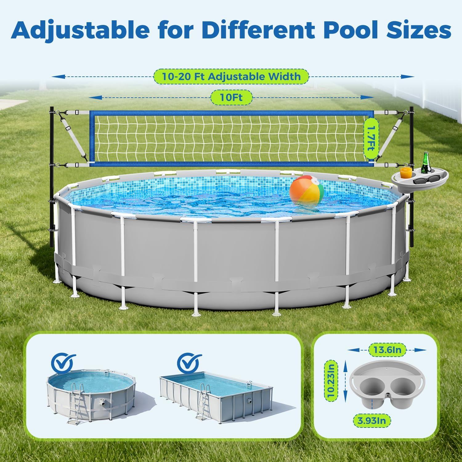 مجموعة شبكة كرة الطائرة للمساب - مراجعة Kids Outdoor Volleyball Net وسعره